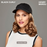 Henry Margu Hair Accents Collection - CURLY HAT BLACK